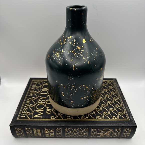 Hearth & Hand Other - Hearth & Hand Magnolia Vase Deep‎ Teal & Gold Flecks Modern Farmhouse Decor Fall